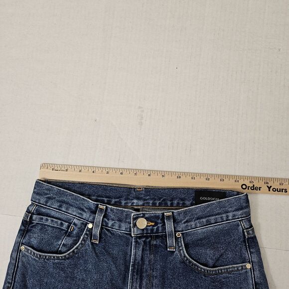 Goldsign Jeans Womens 27 Blue The Relaxed Straight Leg High-Rise Ankle Crop - Picture 10 of 12